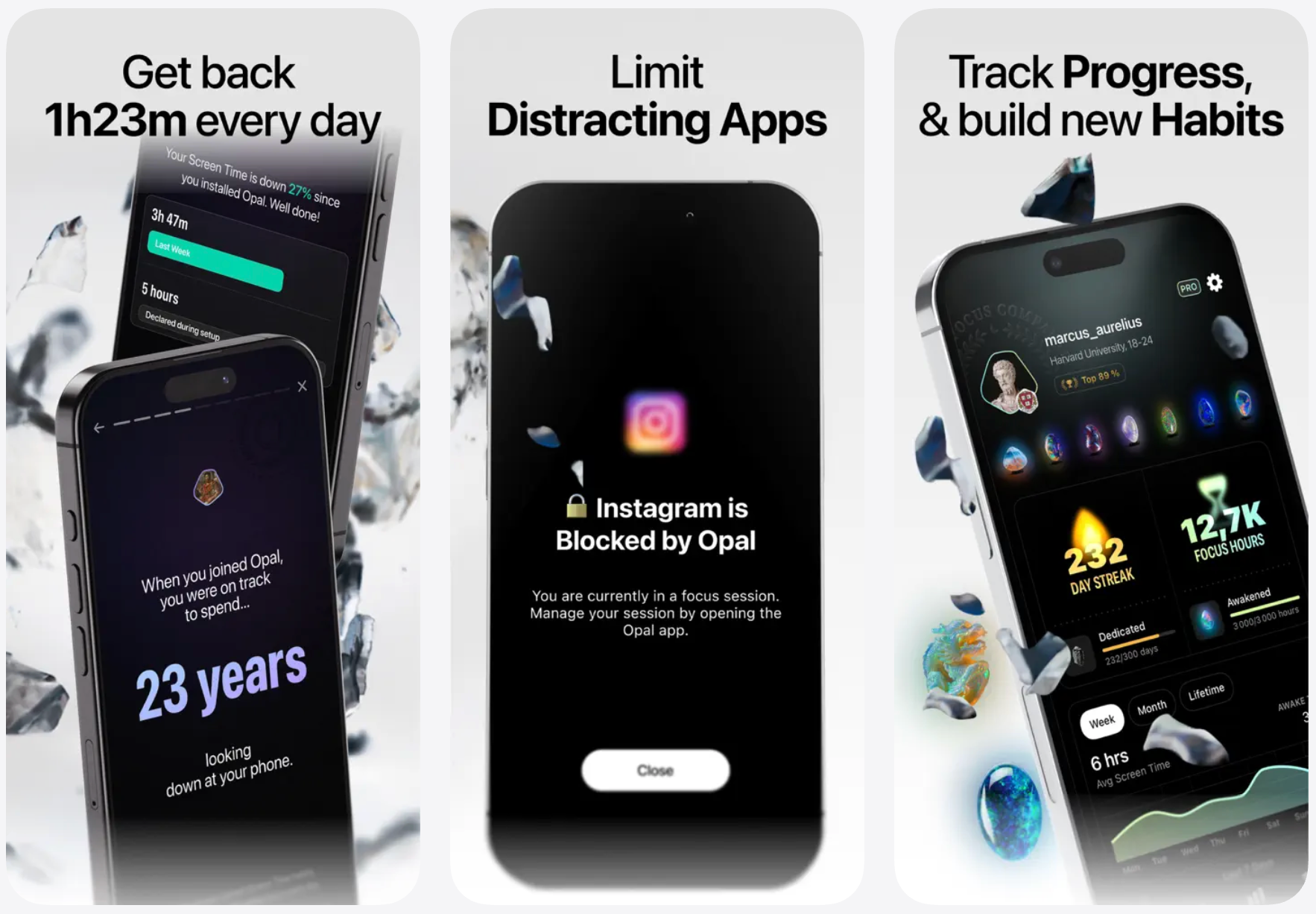 تصویر برنامه Opal روی موبایل و دسکتاپ